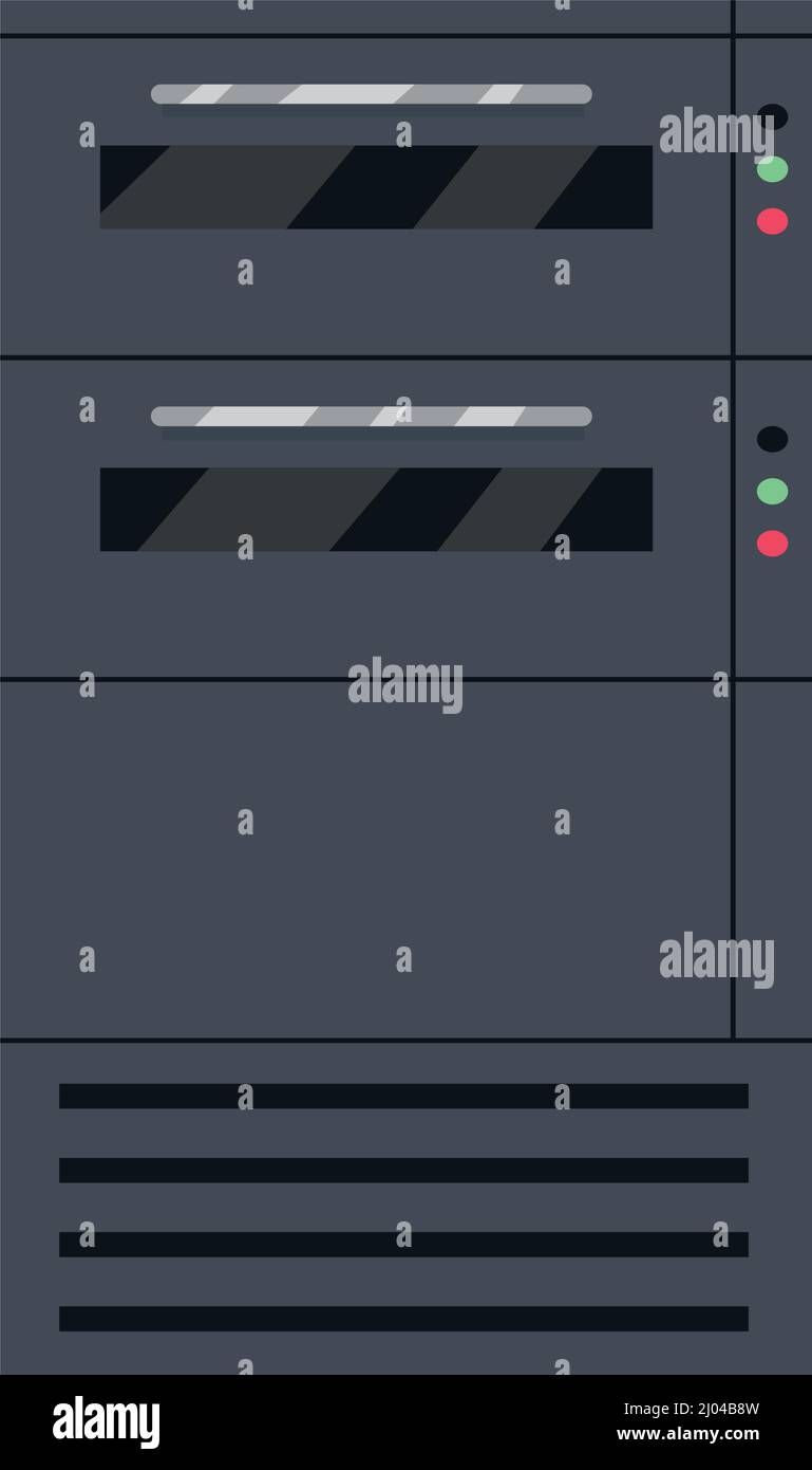 Closed bakery oven semi flat color vector object Stock Vector