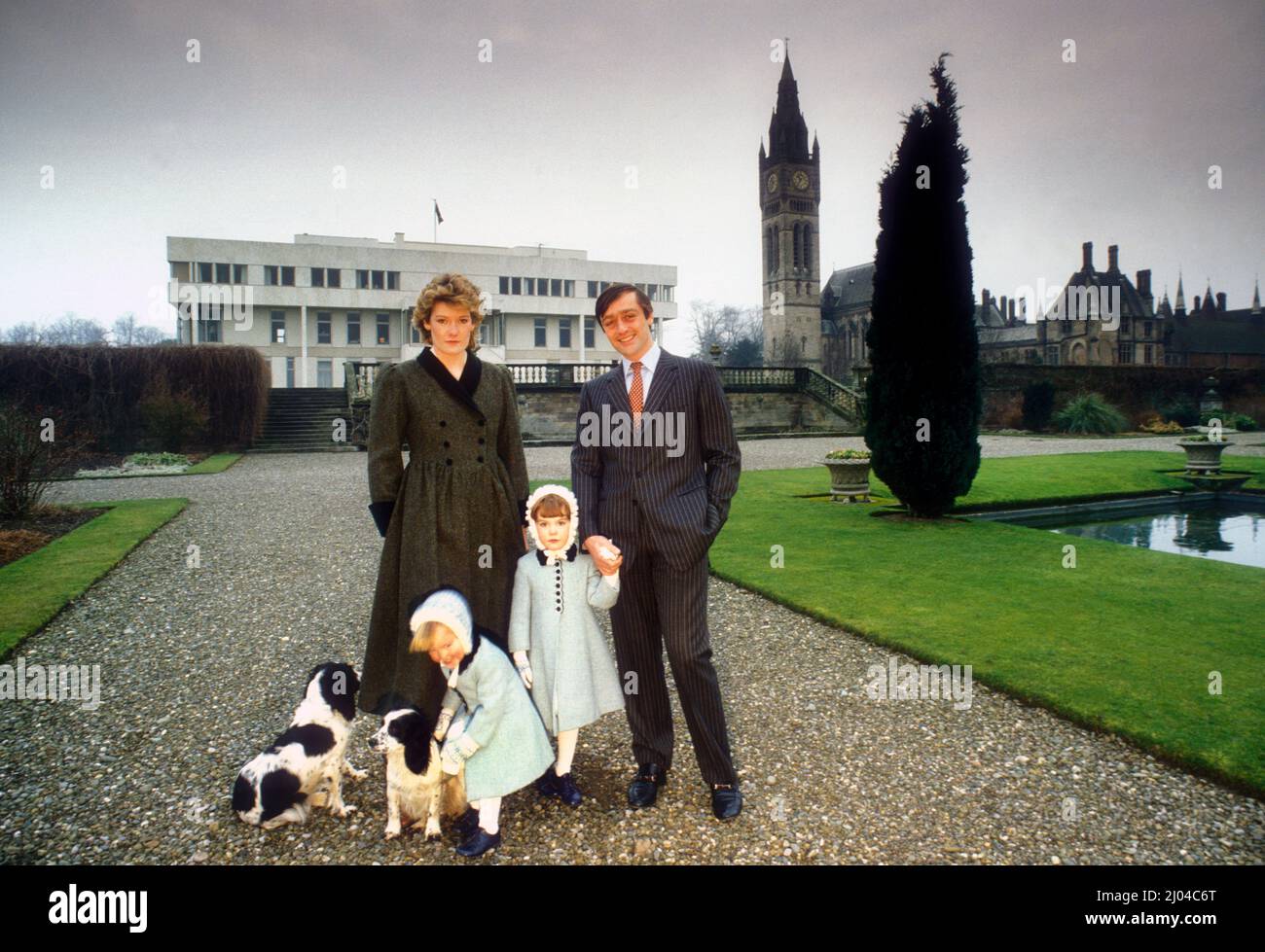 The Duke of Westminster outside his mansion near Chester UK 1984 Stock