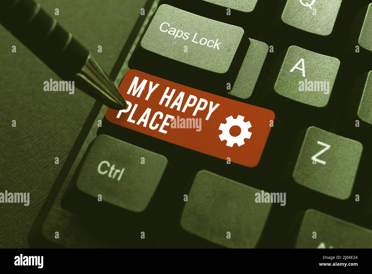 Text caption presenting My Happy Place. Business idea something nice