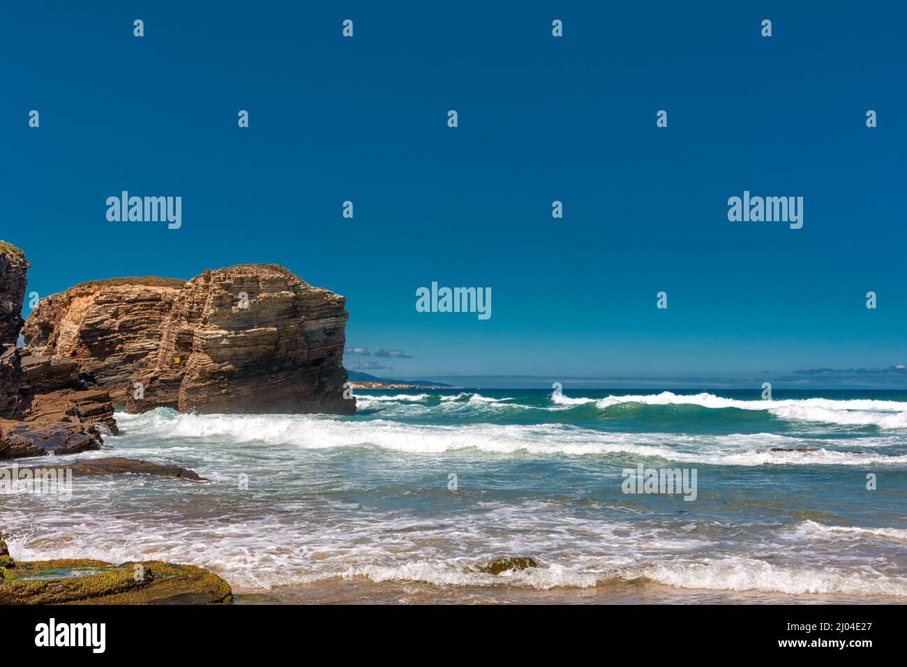 Ribadeo, playa de las Catedrales, Galicia Stock Photo