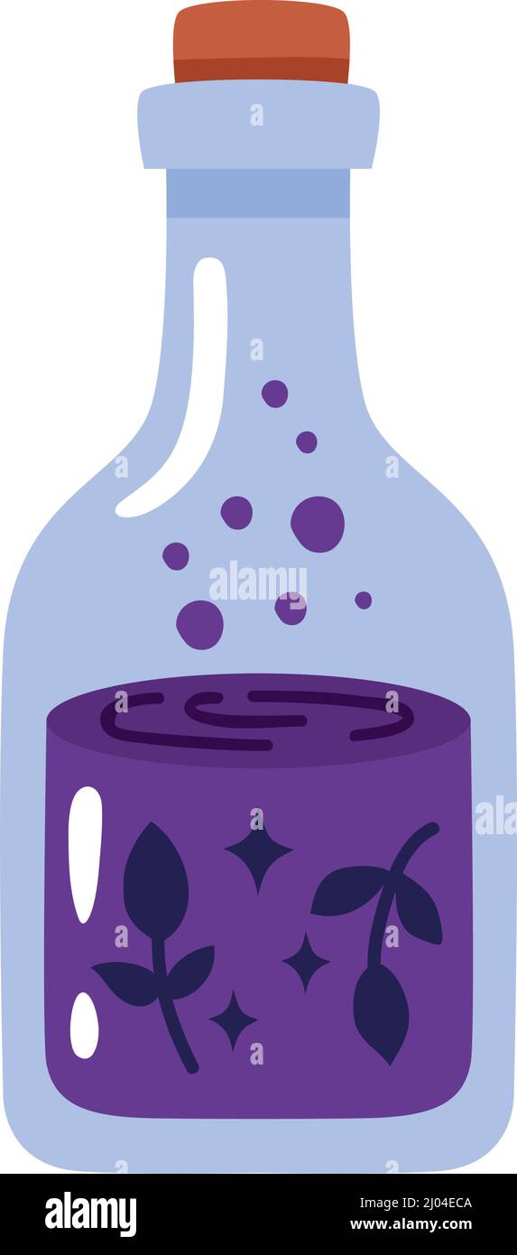 purple potion magic bottle icon Stock Vector Image & Art - Alamy