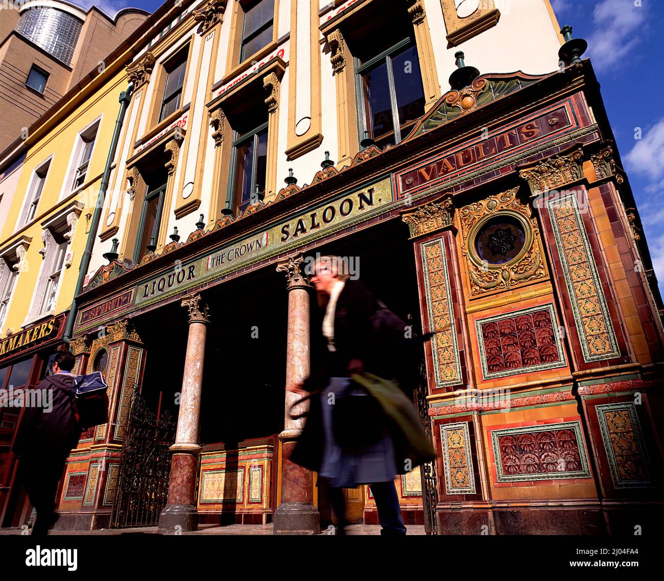 Crown Bar, Belfast, County Antrim, Northern Ireland Stock Photo