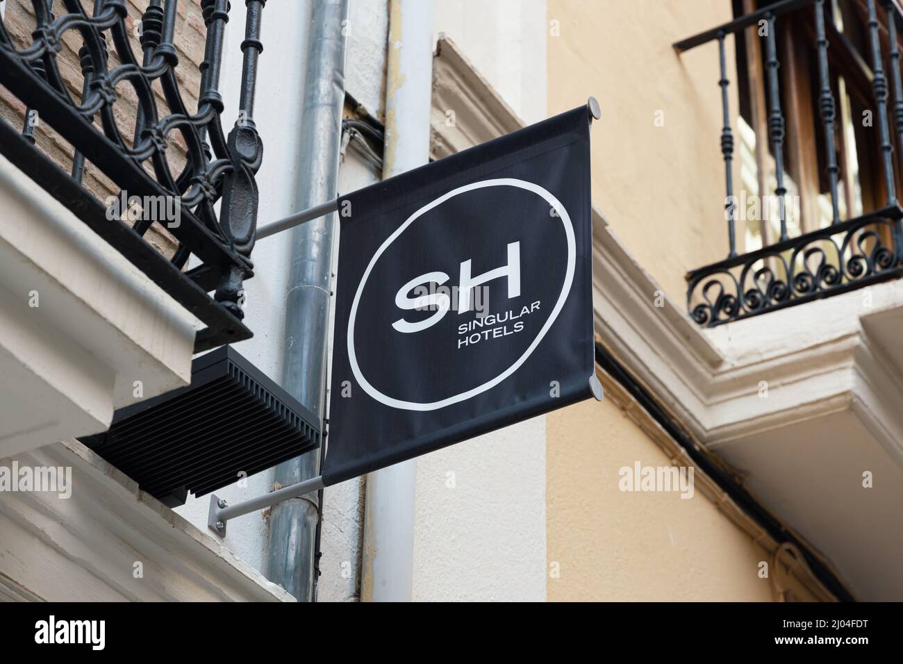 VALENCIA, SPAIN MARCH 10, 2022 SH Singular Hotels is a Spanish hotel