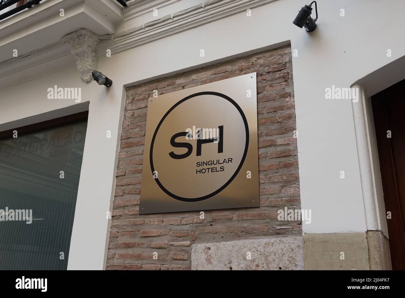 VALENCIA, SPAIN MARCH 10, 2022 SH Singular Hotels is a Spanish hotel