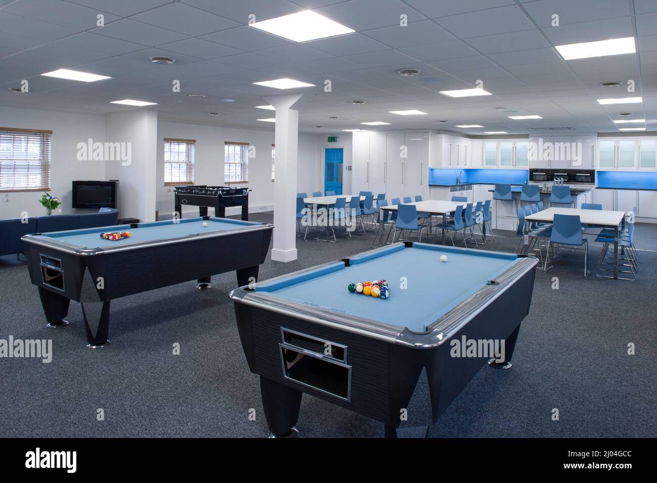 Office Interior. Breakout and pool table Stock Photo