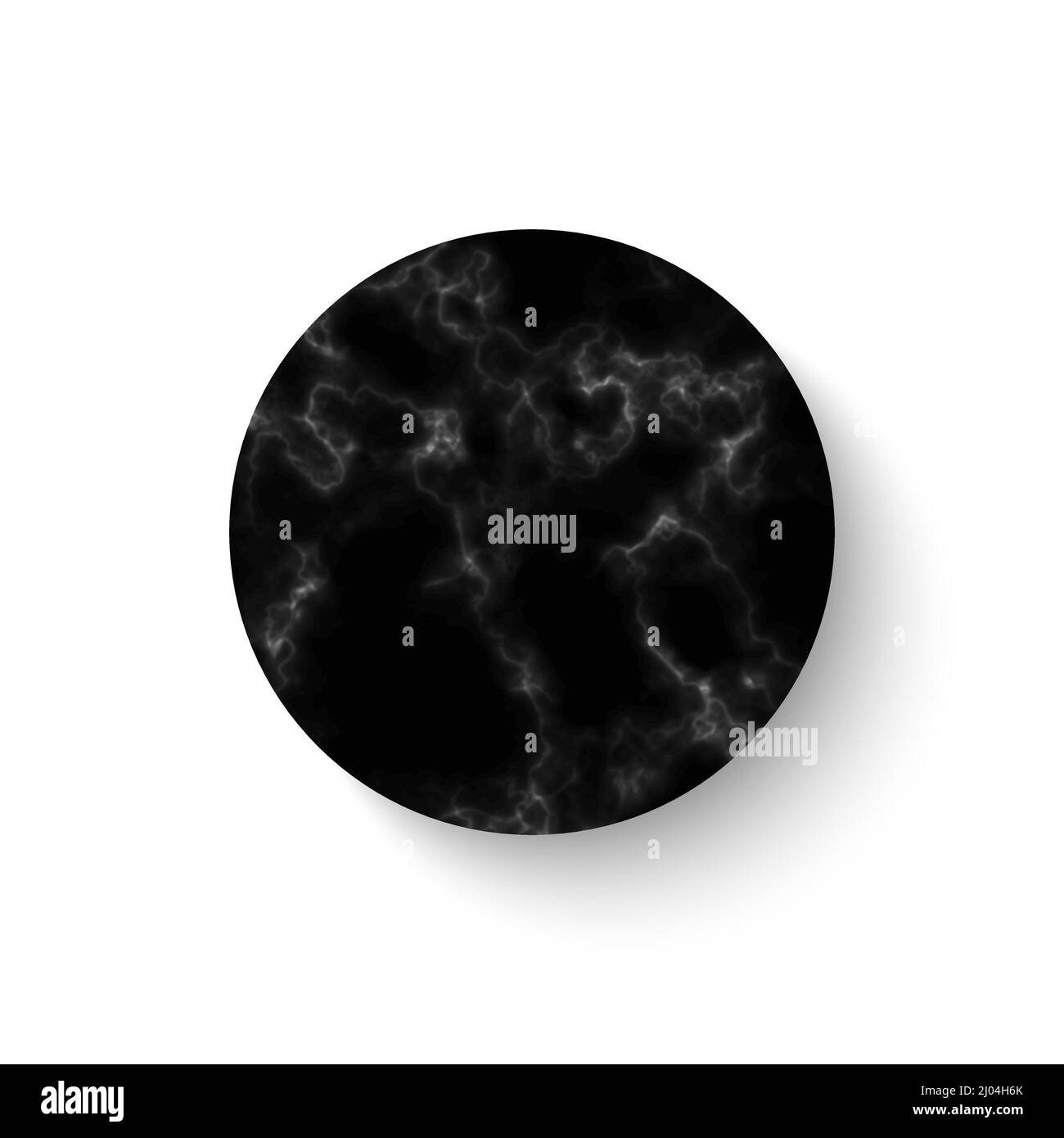 Black and white marble pattern, minimalist card with circle frame