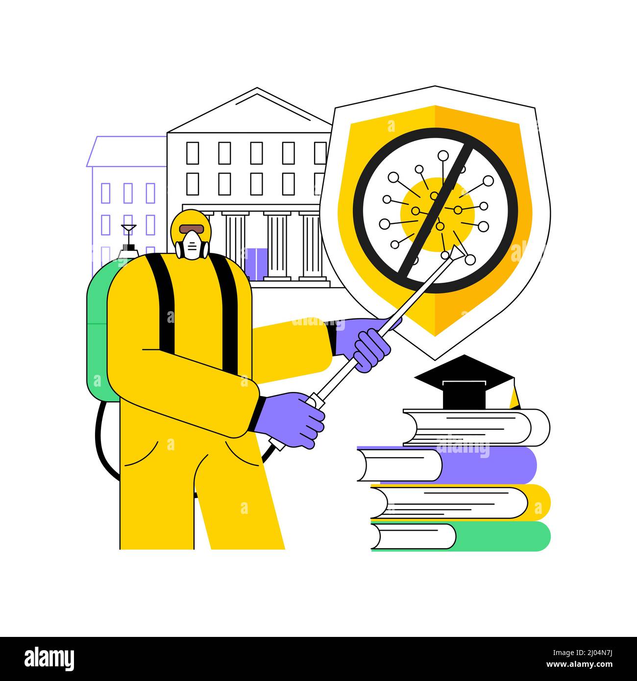 School sanitation abstract concept vector illustration. Covid-19 ...
