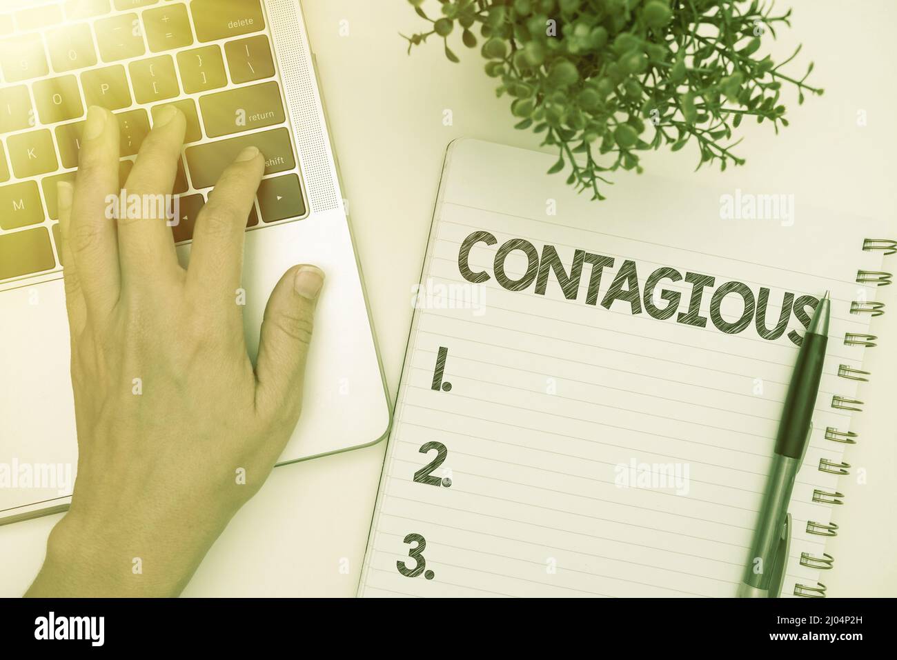 Text showing inspiration Contagious. Business overview transmissible by ...