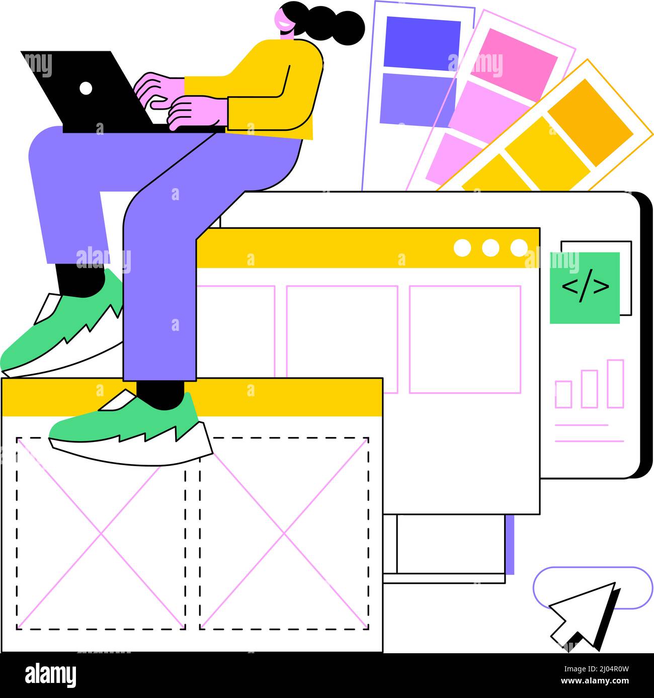 Interface design abstract concept vector illustration. User interface