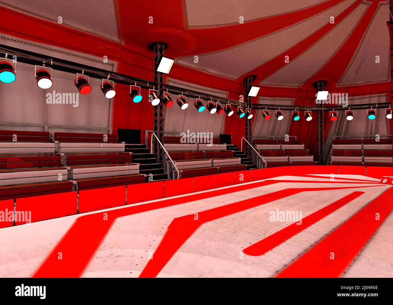 3D rendering of a circus big top tent arena Stock Photo