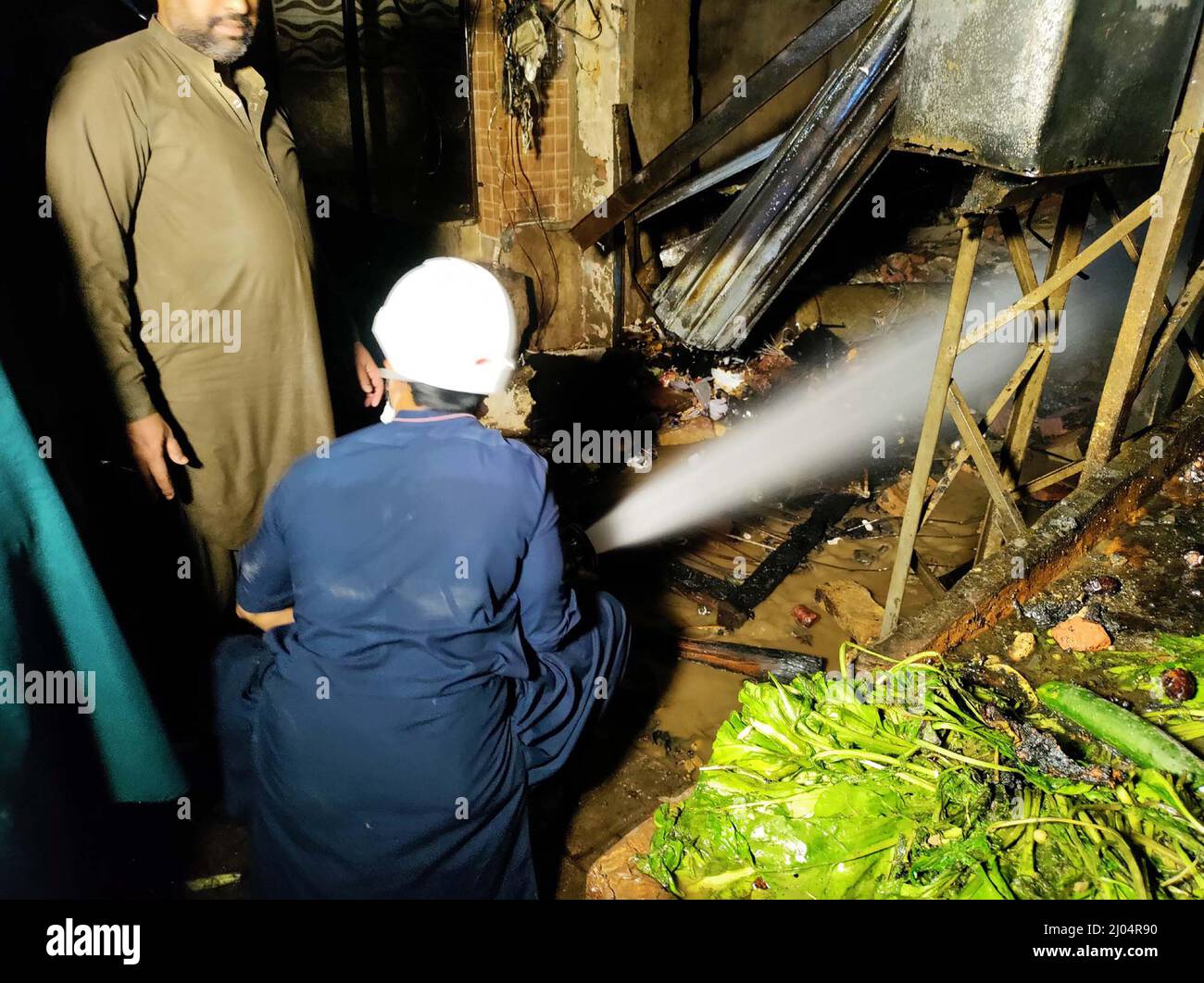 Sukkur, , March 16, 2022. View Of Venue After Gas Cylinder Blast ...