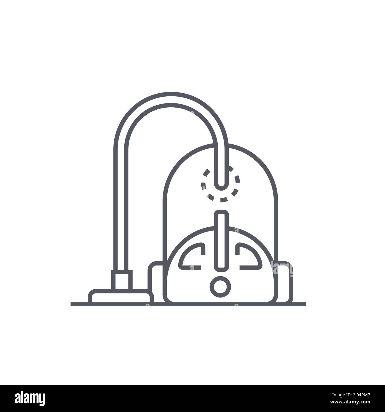 Vacuum cleaner - modern black line design style icon Stock Vector Image ...