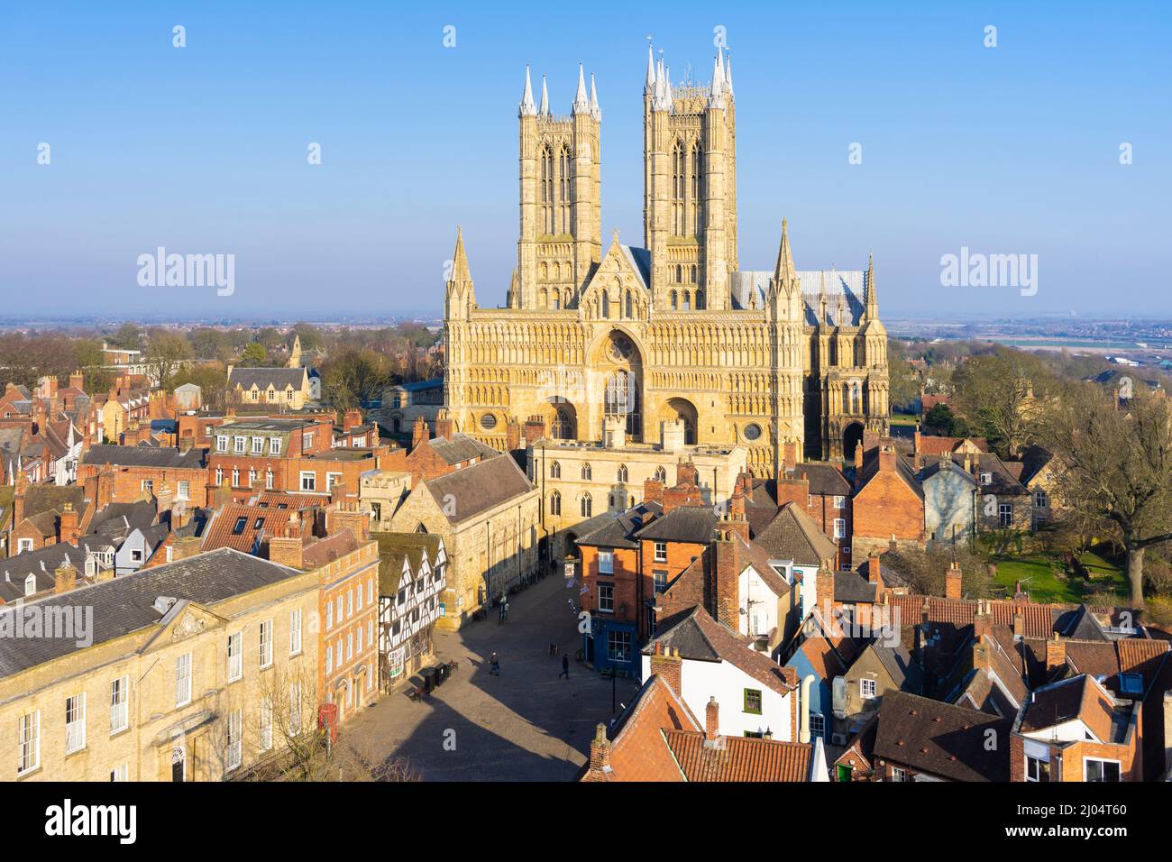 Lincoln Cathedral or Lincoln Minster West Front Exchequer gate Lincoln Lincolnshire England UK GB Europe Stock Photo