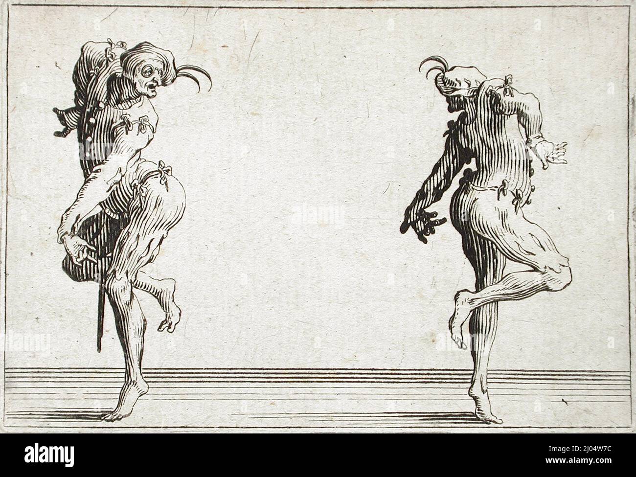 Two Pantalons Turning. Jacques Callot (France, Nancy, 1592-1635 ...