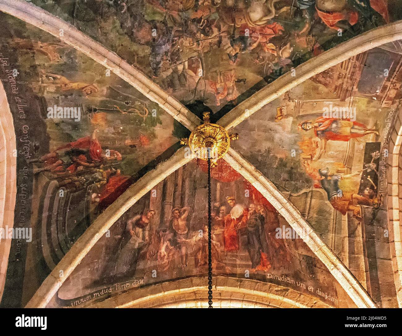 Bóveda del transepto de la Catedral de Mondoñedo Stock Photo