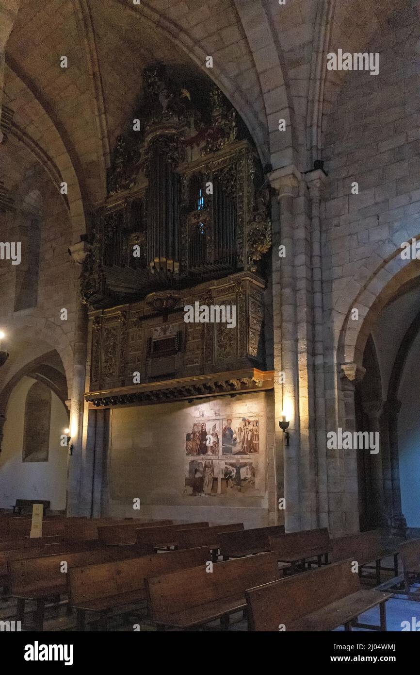 Órgano de la Catedral de Mondoñedo, Lugo, España Stock Photo