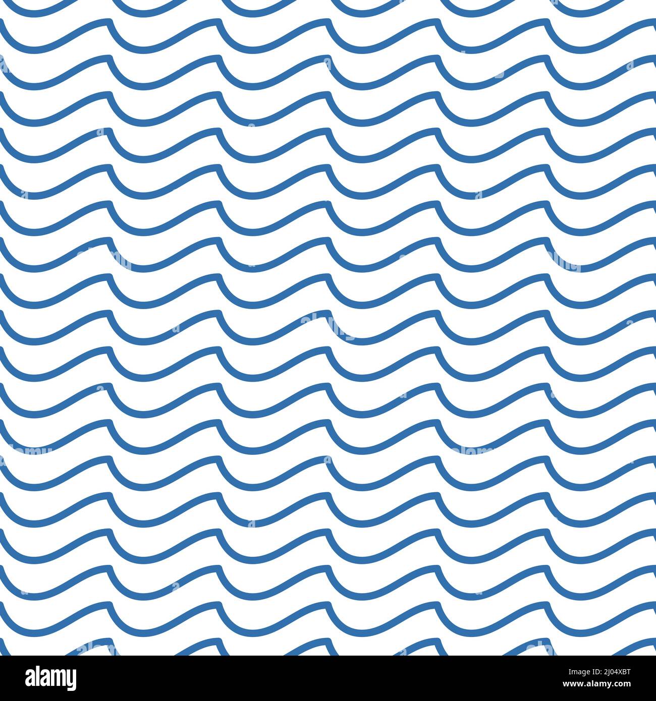Water waves decorative texture. Seamless line pattern Stock Vector ...