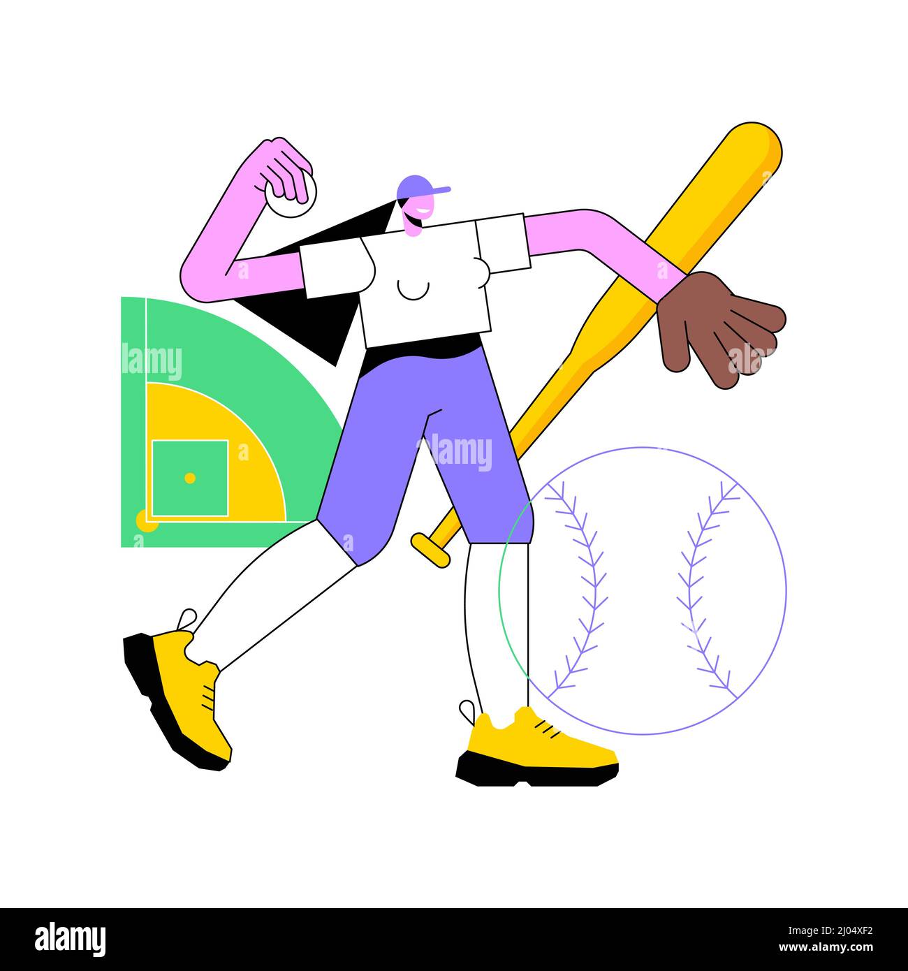 Baseball sports icon linear hi-res stock photography and images - Alamy