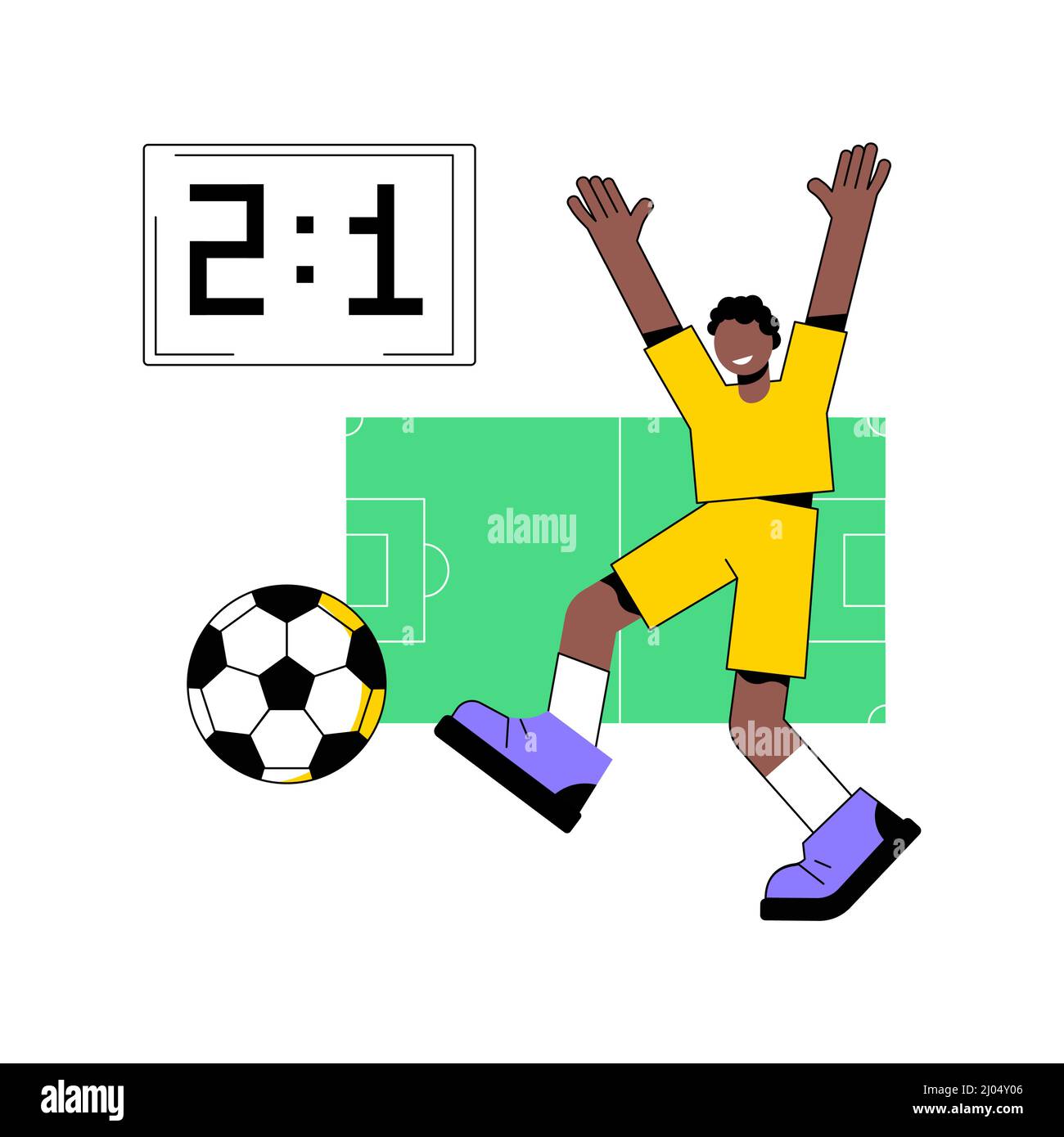 Football abstract concept vector illustration. Soccer team, tournament