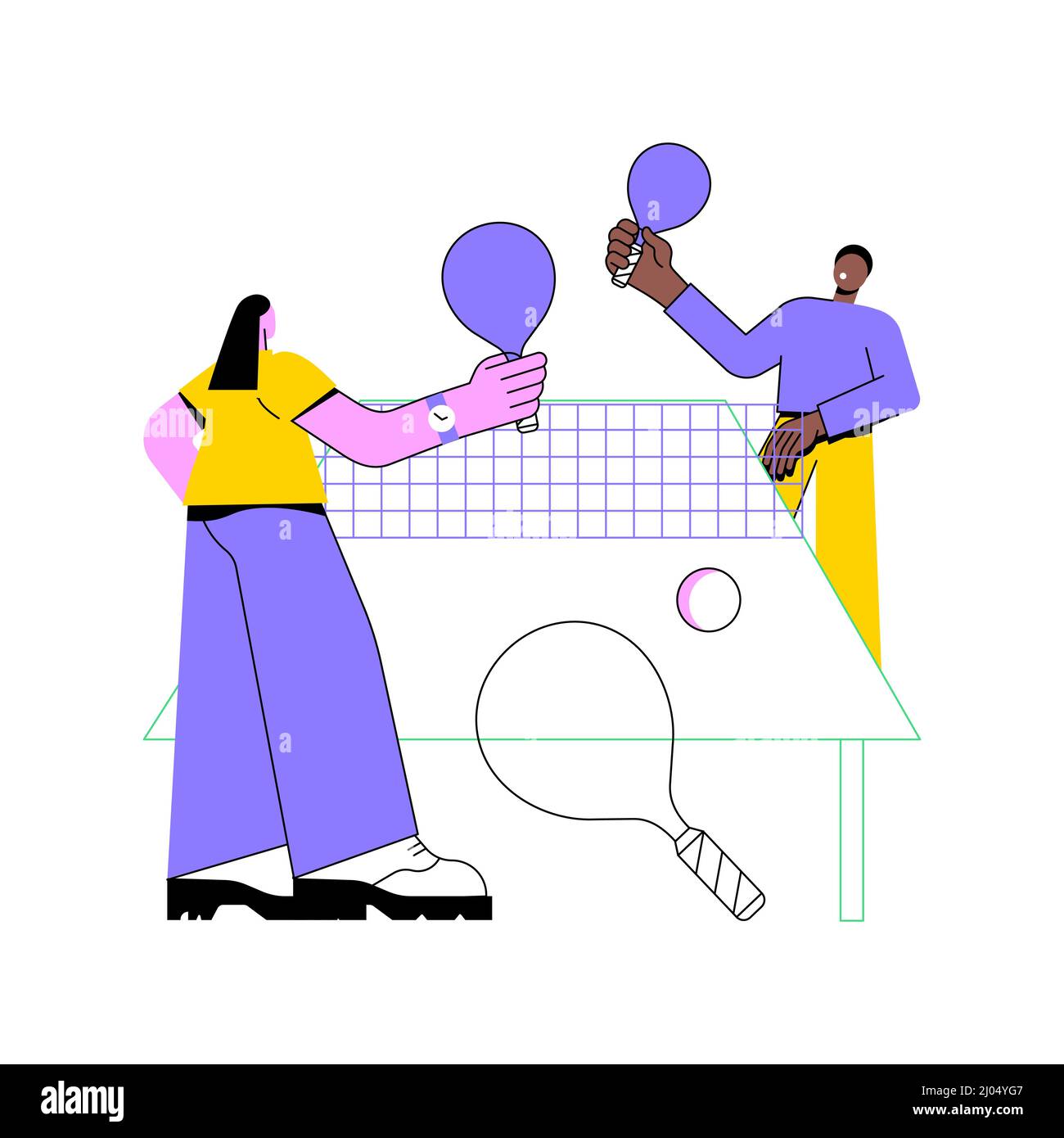 Table tennis abstract concept vector illustration. Indoor racket sport, ping  pong game, table tennis equipment rental, outdoor fun, local club, professional  player, tournament abstract metaphor Stock Vector Image & Art - Alamy