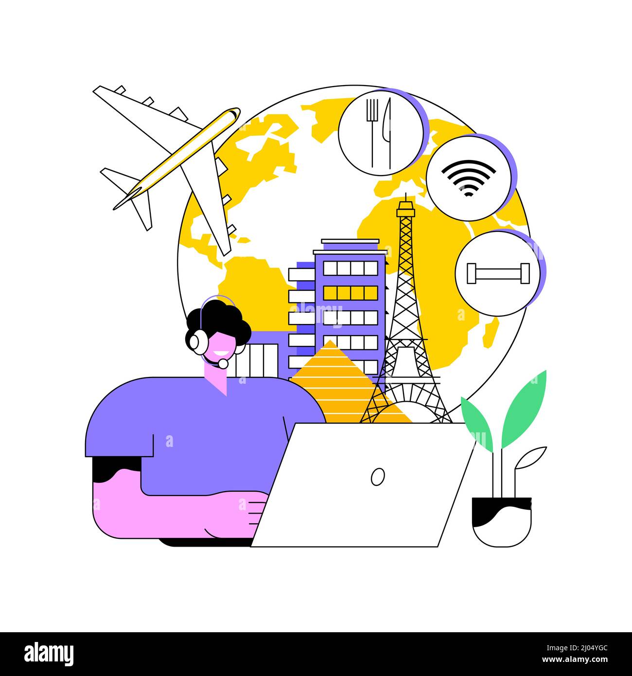 Travel agent abstract concept vector illustration. Tourist agency