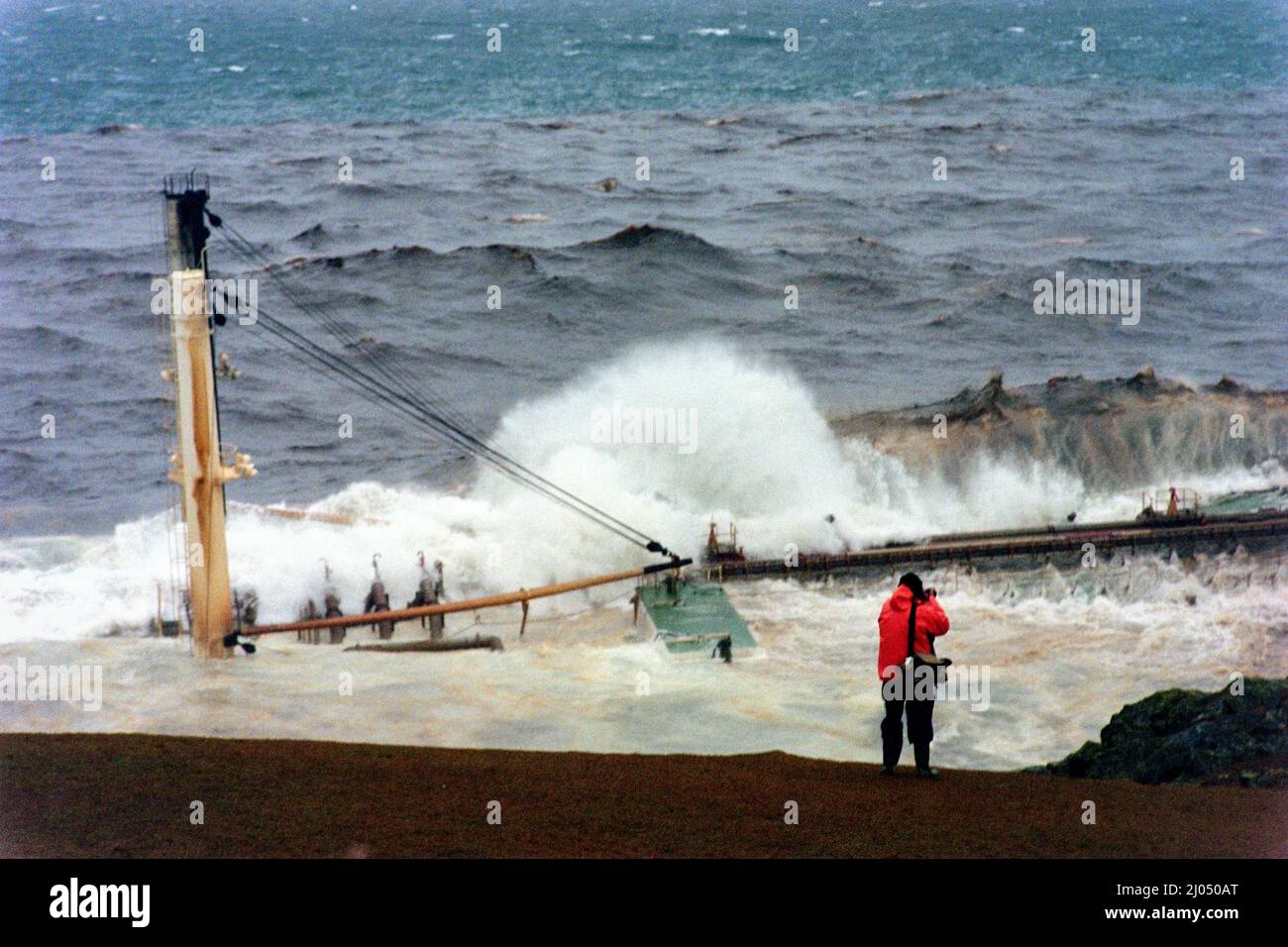 The time of the Braer oil disaster, in , Scotland, January 1993 Stock Photo Alamy
