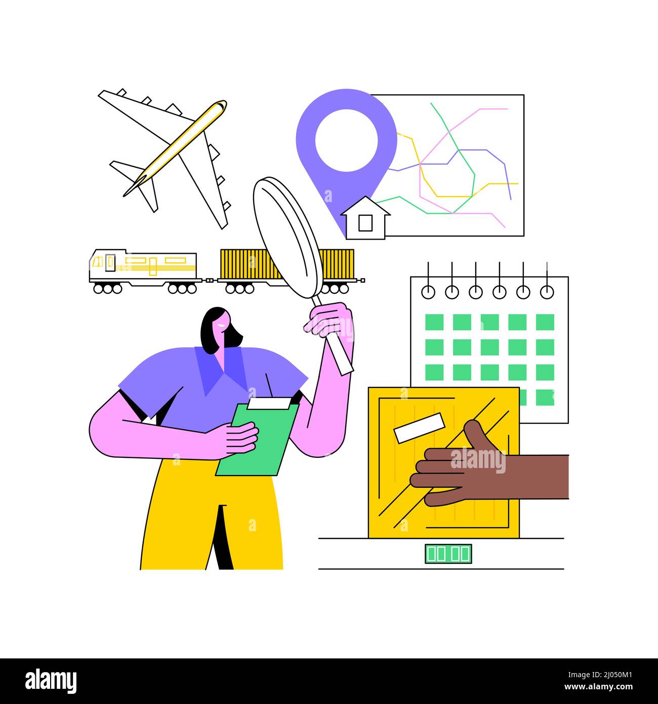 Supply chain management abstract concept vector illustration. Logistics