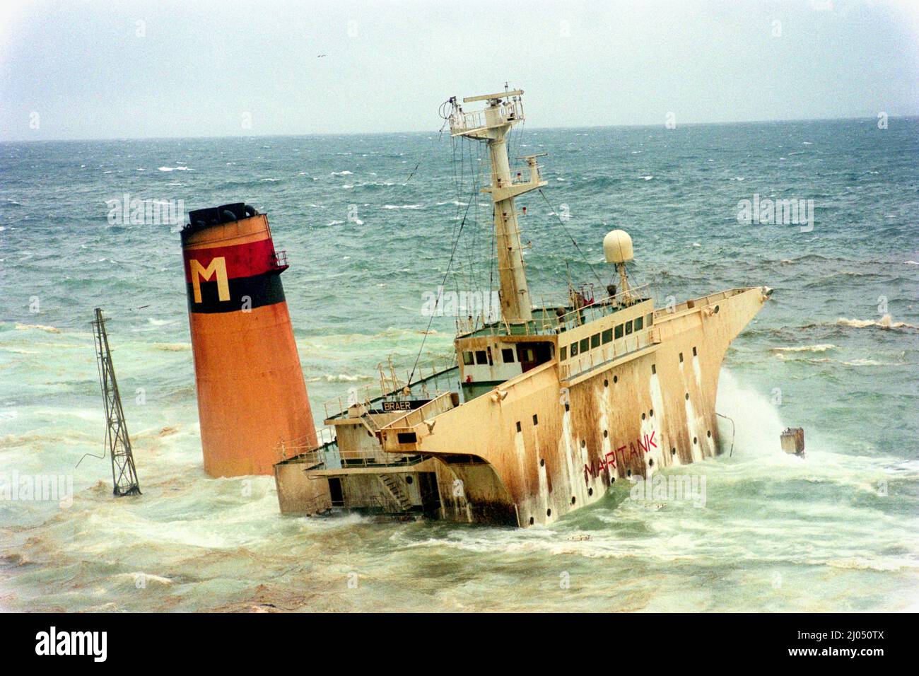 The time of the Braer oil disaster, in , Scotland, January 1993 Stock Photo Alamy
