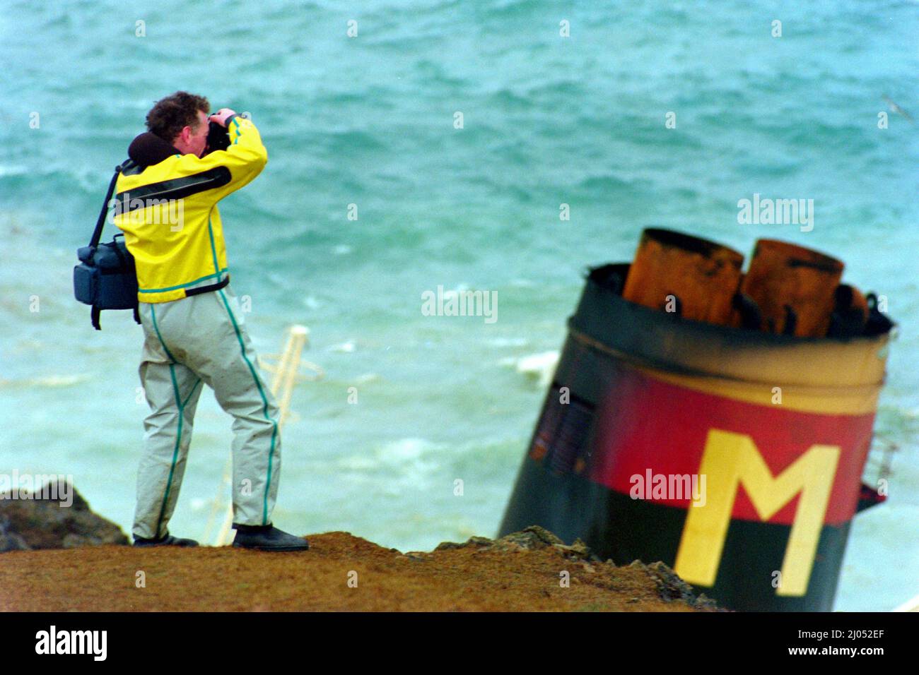 The time of the Braer oil disaster, in , Scotland, January 1993 Stock ...