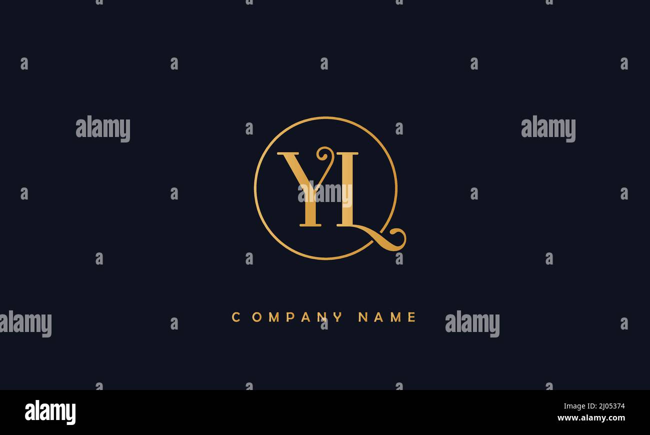 YL or ly alphabets letters logo monogram Stock Vector