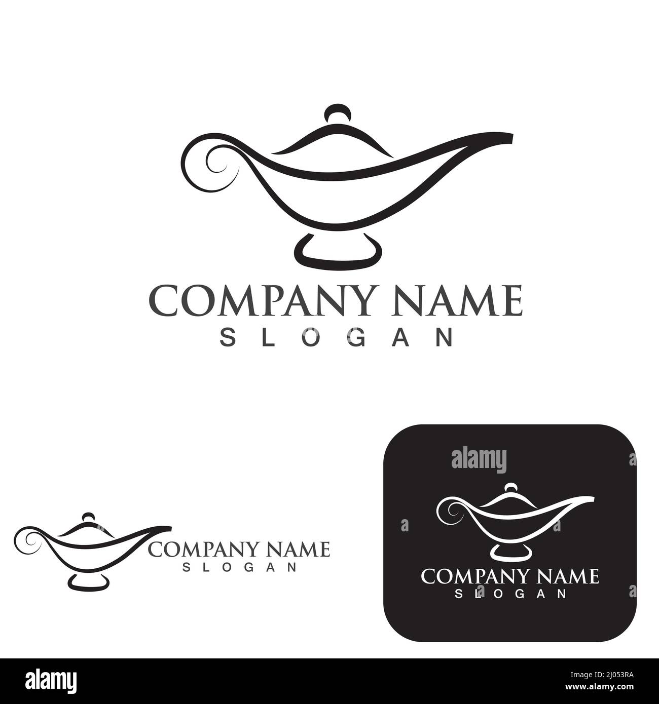 Magic lamp logo and icon vector Stock Vector Image & Art - Alamy
