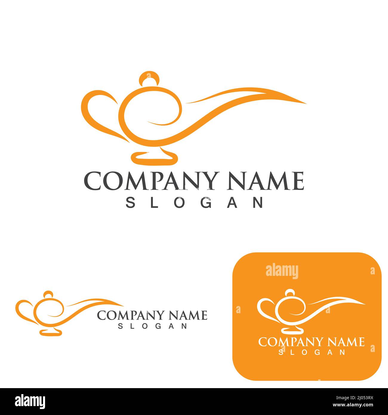 Magic lamp logo and icon vector Stock Vector Image & Art - Alamy