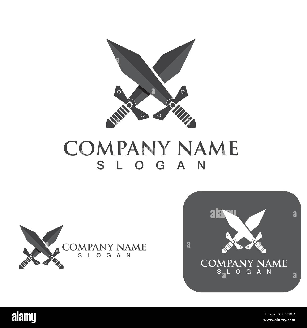 Sword game item vector symbol logo Stock Vector