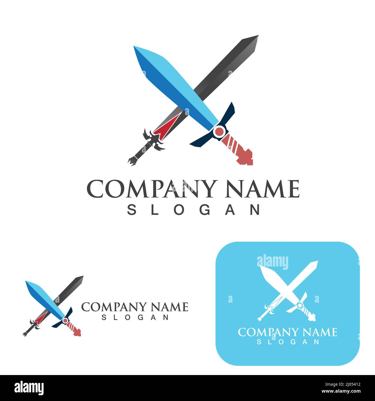 Sword game item vector symbol logo Stock Vector