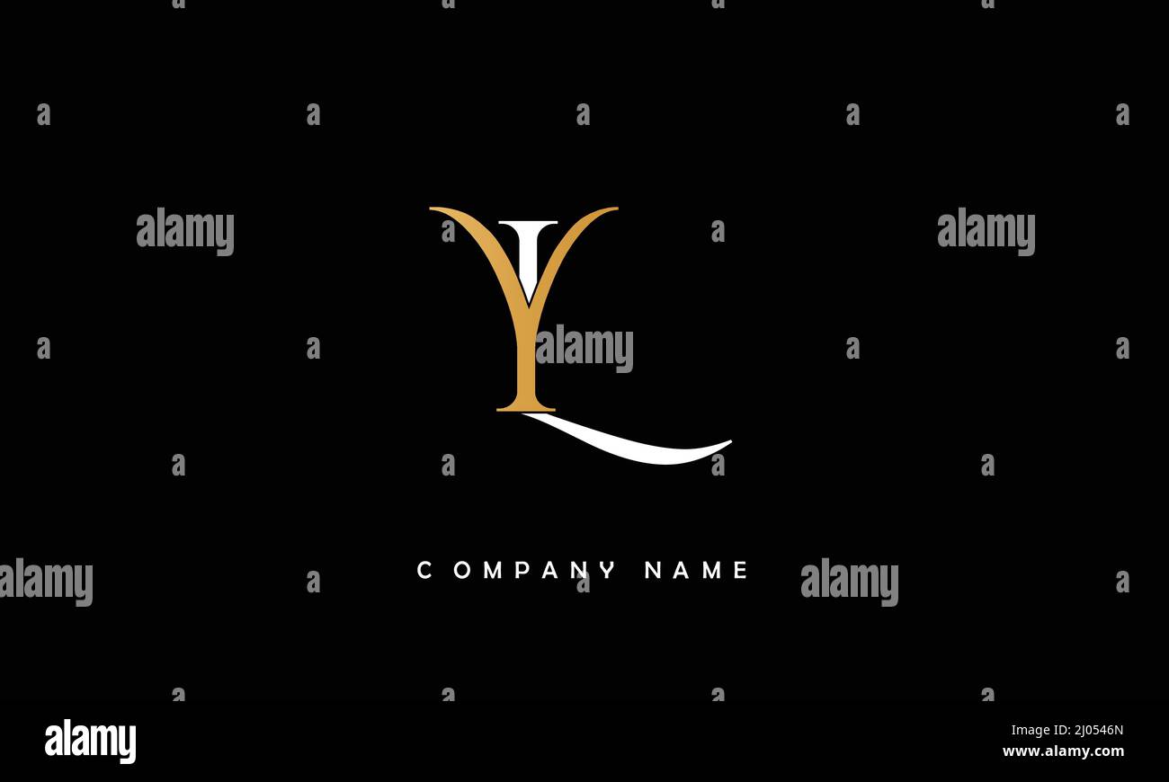 Yl logo monogram with diamond shape design Vector Image