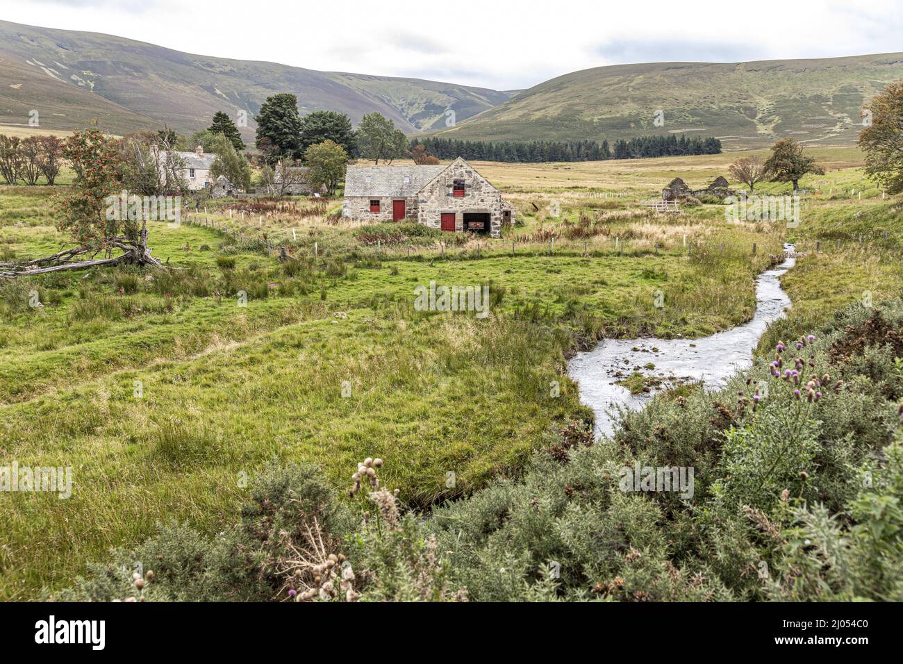 The 18th century secret Roman Catholic seminary of Scalan and the South Mill in the Braes of Glenlivet near Tomintoul, Moray, Scotland UK. Stock Photo