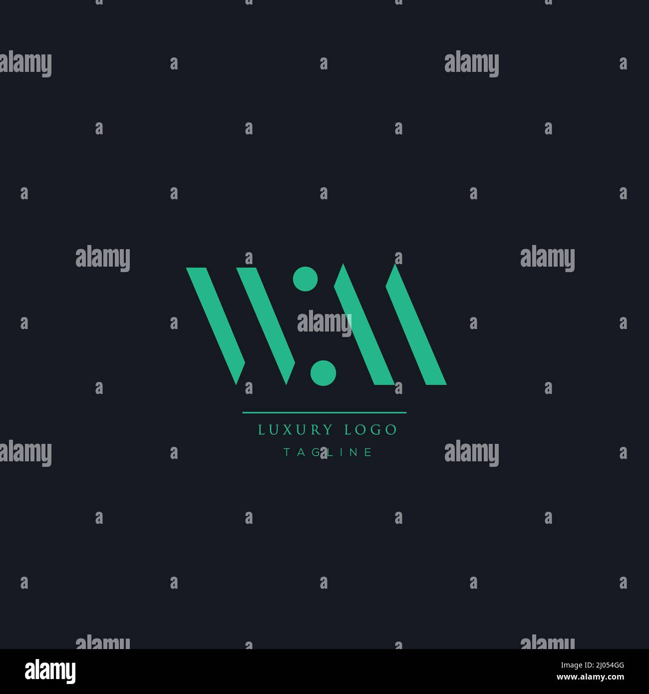 Luxury WM Initial Letter Business Logo Icon Design Stock Vector Image ...