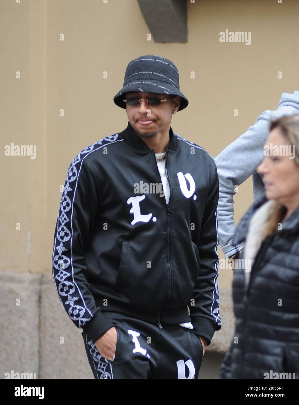 Milan 16th Mar 22 Milan 16 03 22 Jesse Lingard Manchester United And England National Football Player Caught Having Lunch In A Well Known Restaurant In The Center With Some Friends After Having Eaten