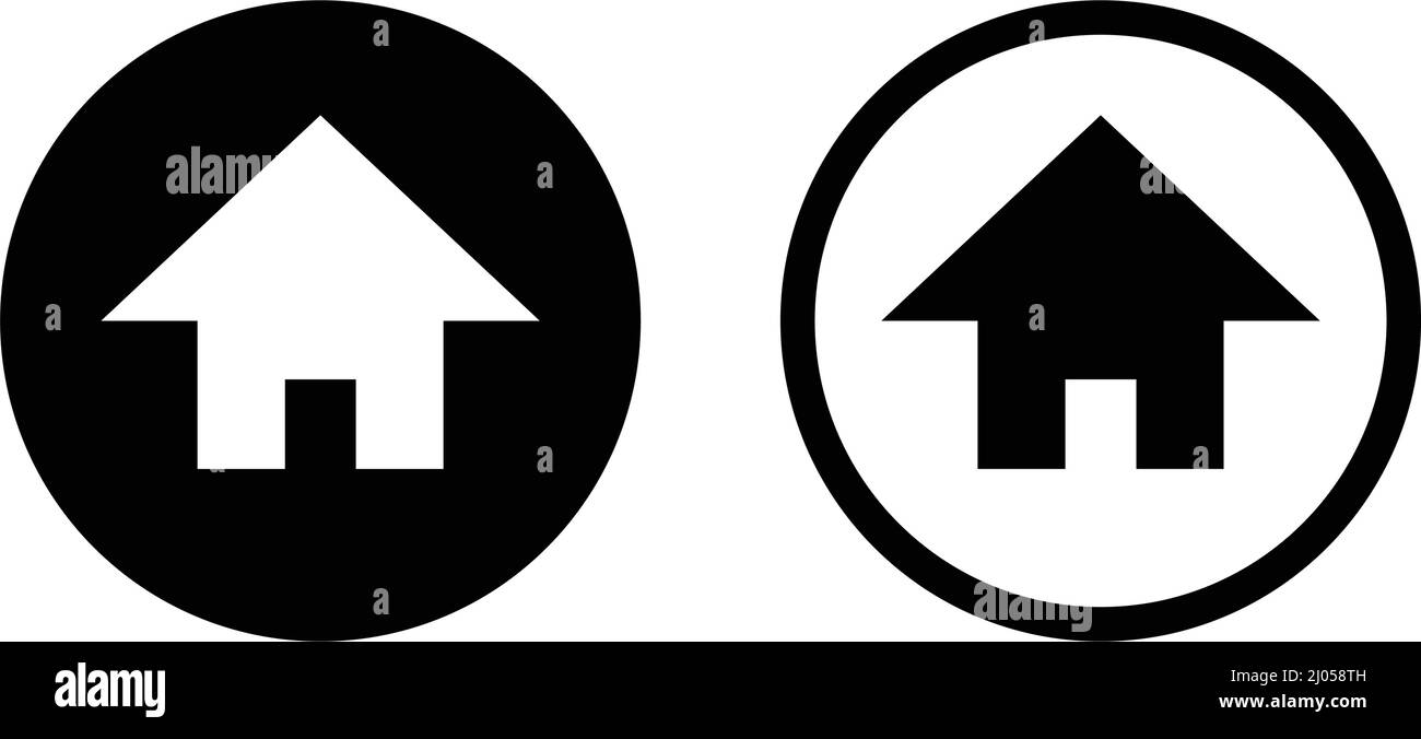 A set of icons of a house. home, life. Editable vector. Stock Vector