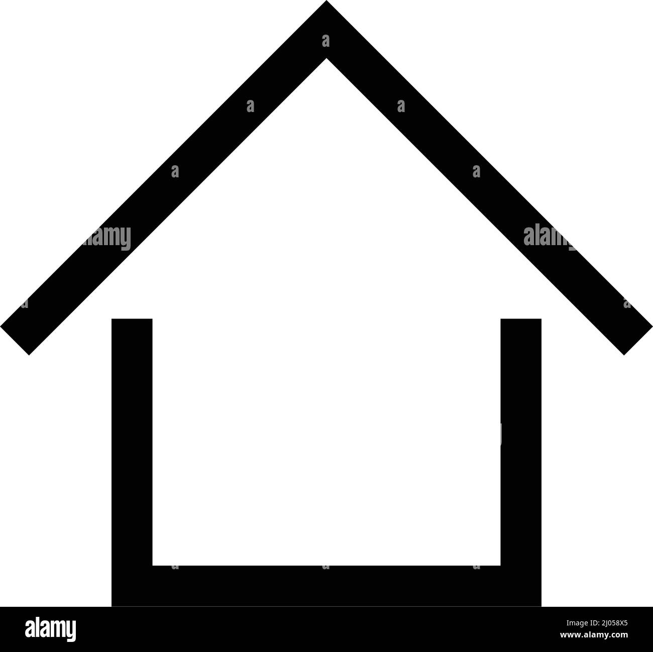 A simple house icon. House and real estate. Editable vectors Stock ...