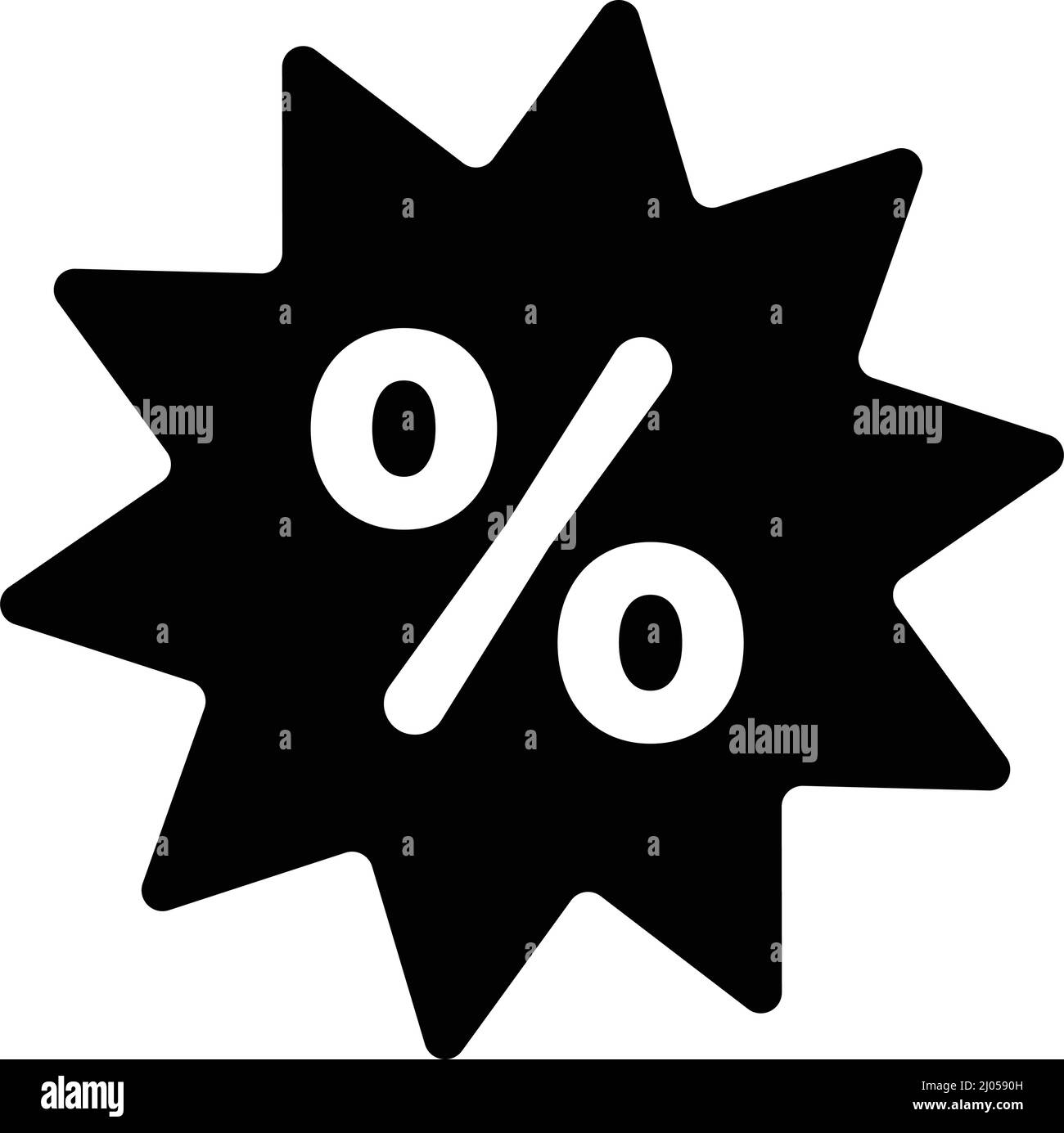 Discount. Percentage sign. A reduction in the price of a product. Editable vectors. Stock Vector