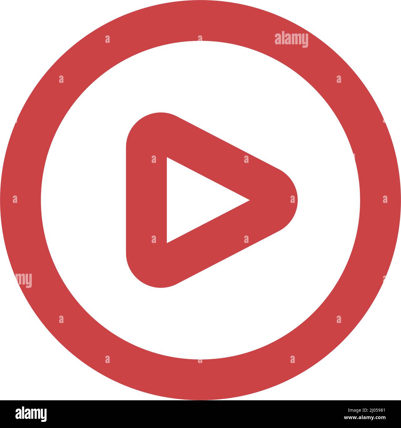 Play button. Active button for video and music. Editable vectors. Stock Vector