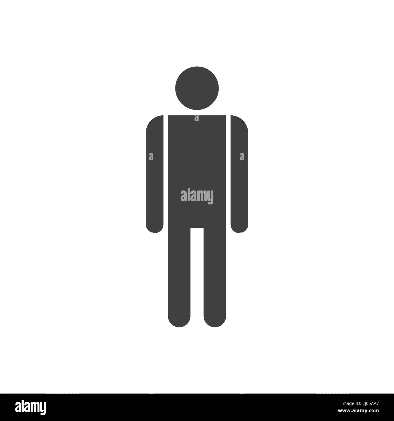 Human icon on white background. Man silhouette vector icon Stock Vector ...