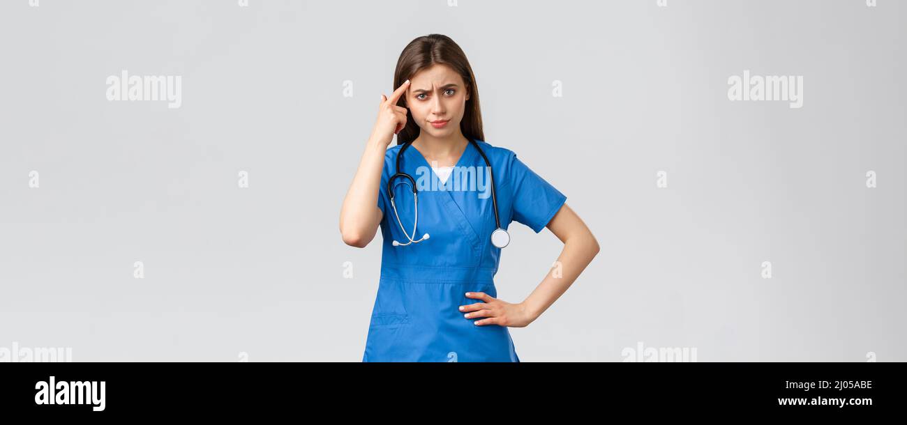 Healthcare workers, prevent virus, insurance and medicine concept