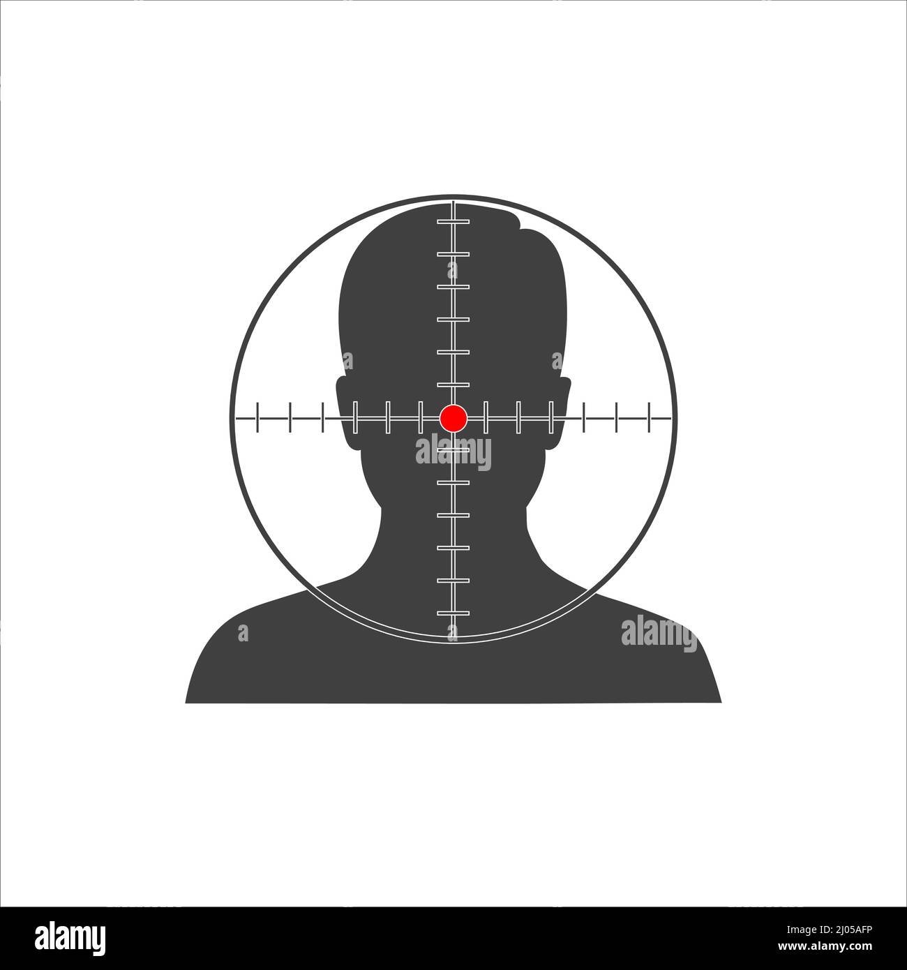 Target audience icon. People heads with aim target symbol around Stock ...