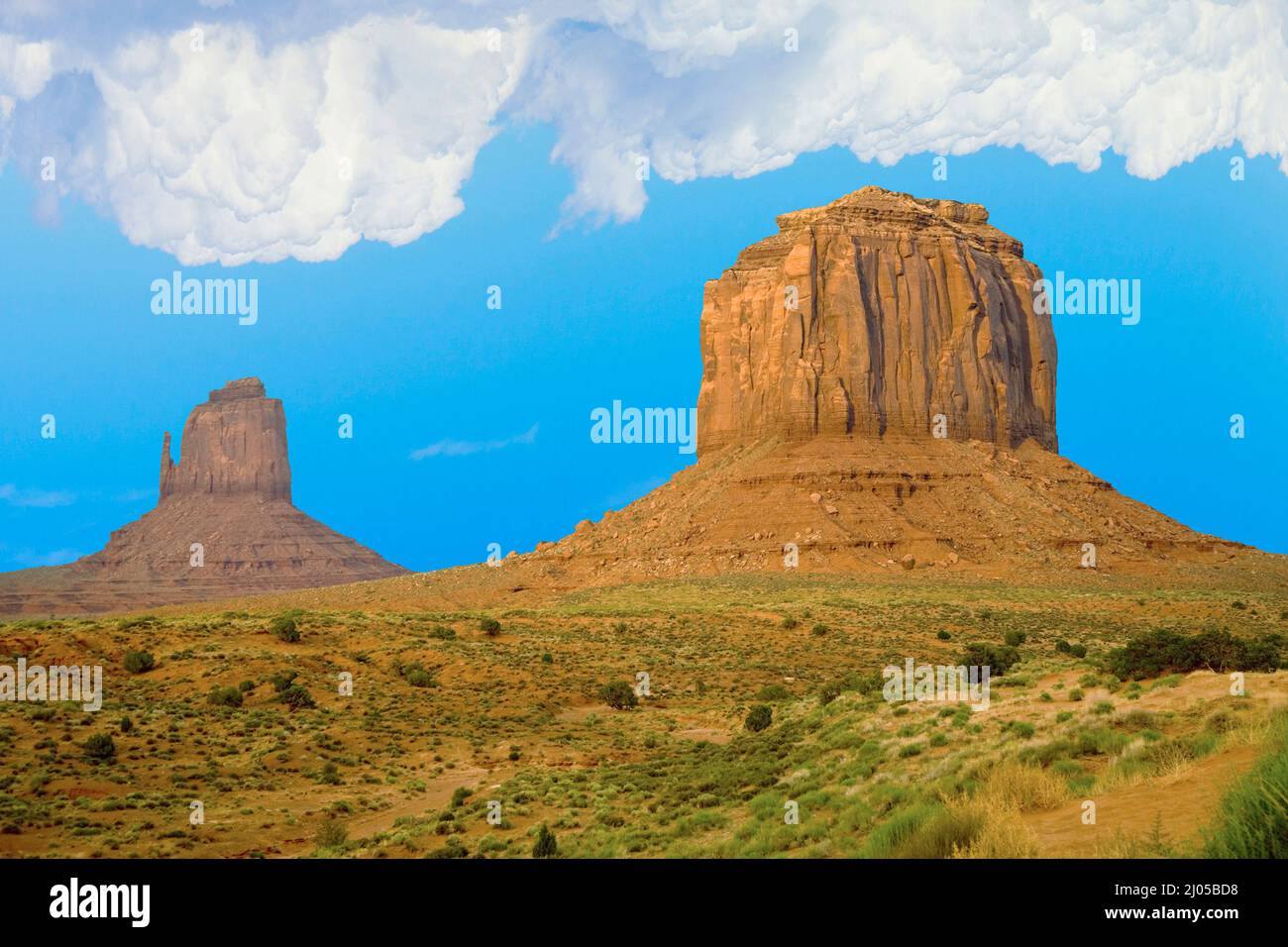 Striking Landscape in Monument Valley, Navajo Nation, Arizona Stock 