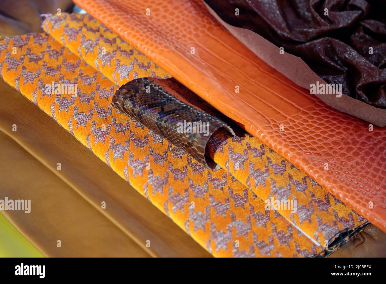 Fashion fabrics, textures details Stock Photo Alamy