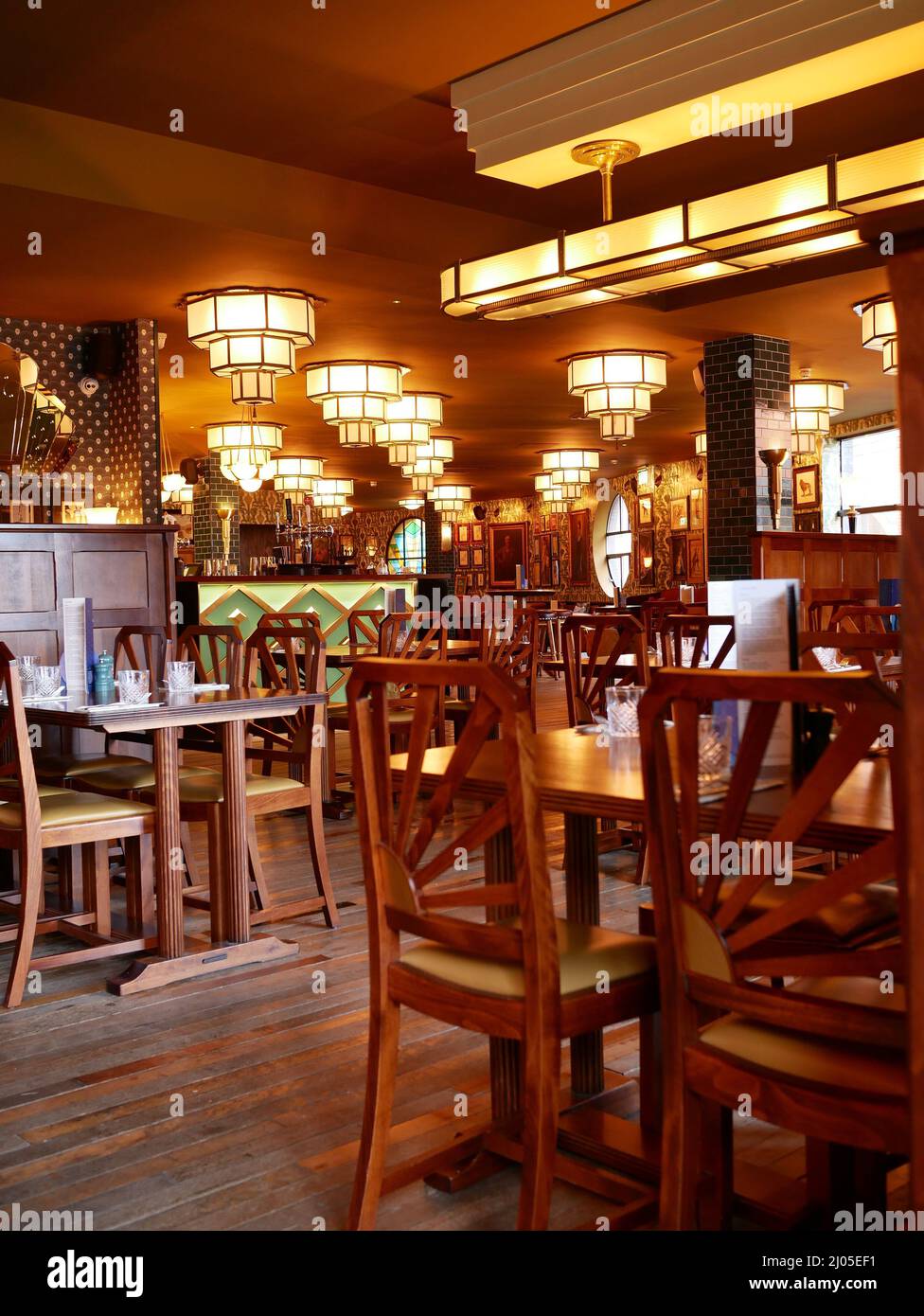 Interior of Cosy Club restaurant. Birmingham UK Stock Photo