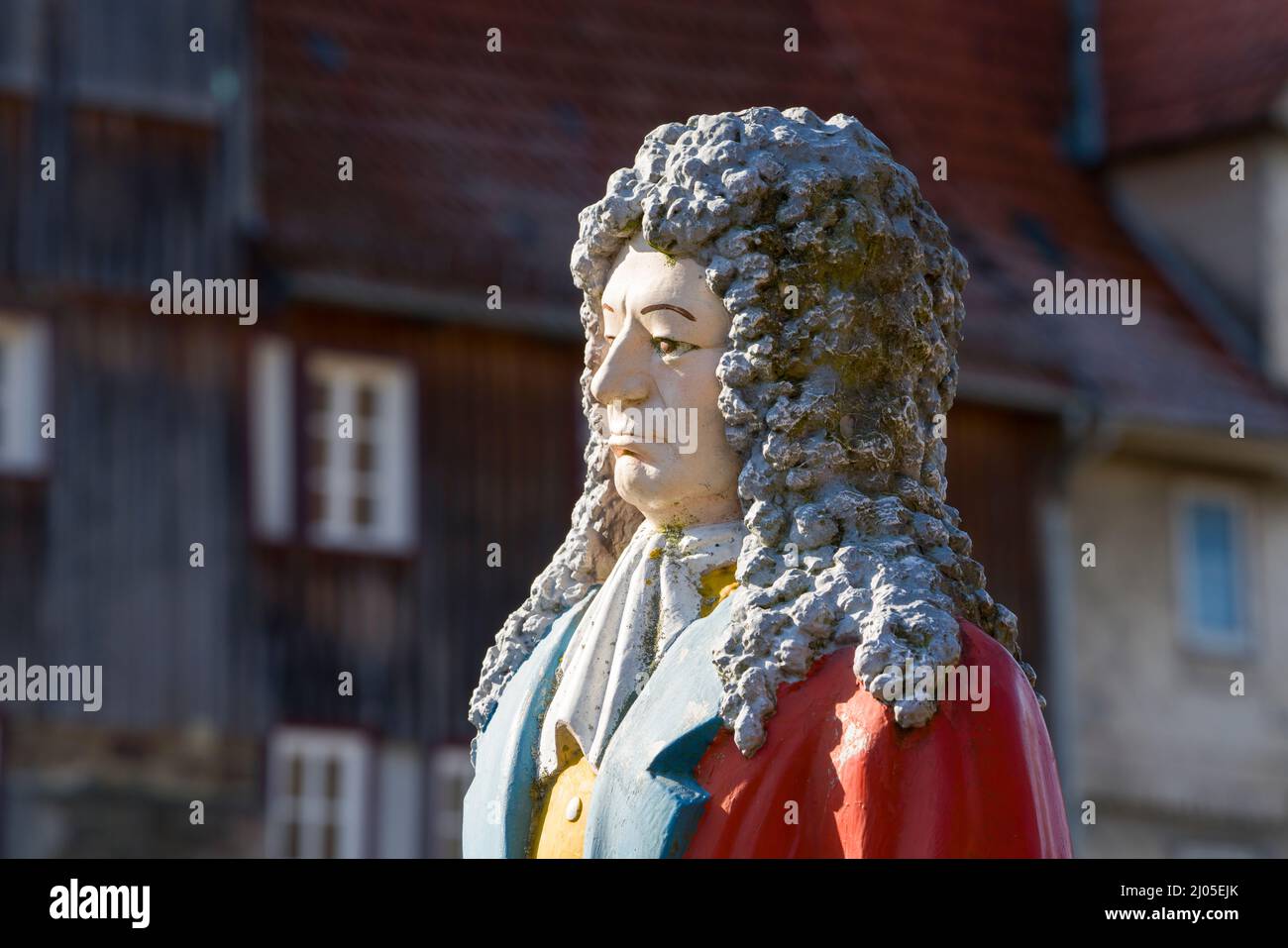 Statue of Doctor Eisenbarth or Johann Andreas Eisenbarth, 1663 –1727,  Hannoversch Münden, Lower Saxony, Germany, Europe Stock Photo