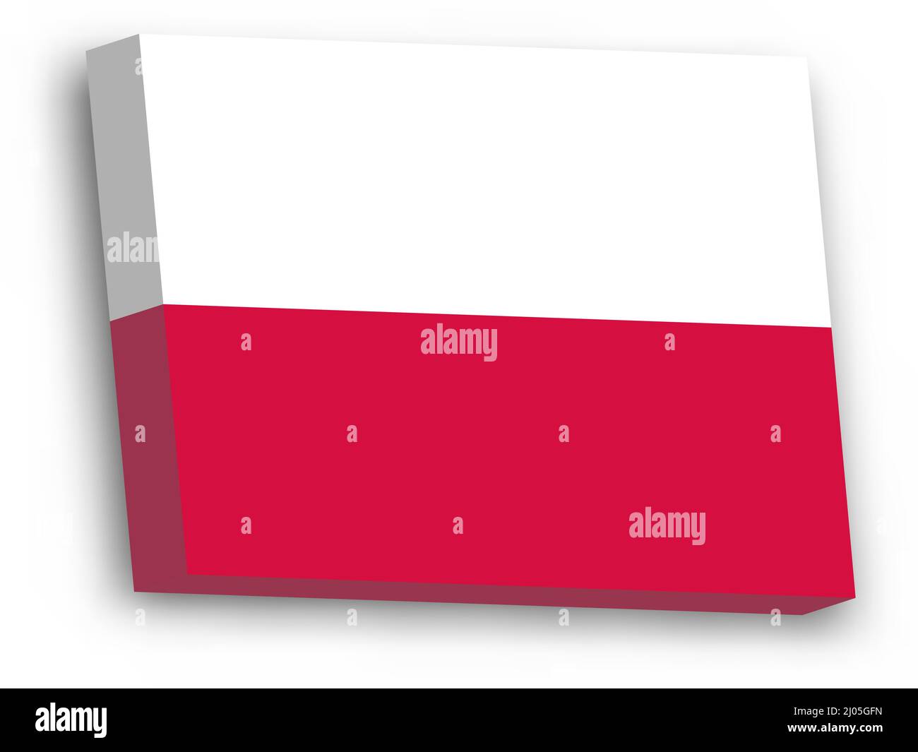 3D vector flag of Poland Stock Vector